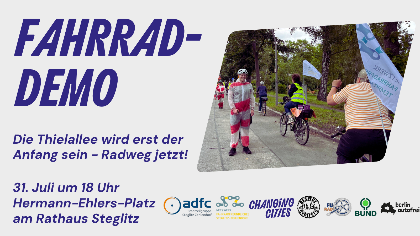 Die Thielallee wird erst der Anfang sein – sichere Radwege in Steglitz-Zehlendorf – jetzt!